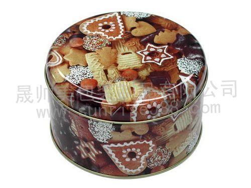 The diameter 136mmX80mm circular cookies box